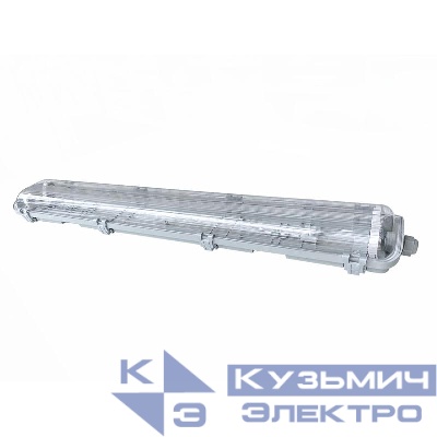 Светильник ДСП 12-2х10-001 УХЛ1 IP65 без ламп (под лампу T8 G13) 670х110х56мм Свет Витебск 0132-0001