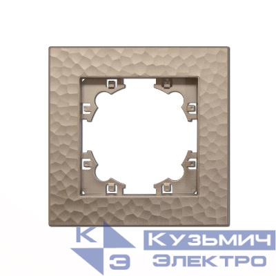 Рамка 1-м Афина фактурная шампань Universal A10053-Br