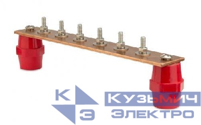 Шина главная заземляющая с изоляторами 20 подкл. 680ммх40ммх4мм медь DKC NE2020