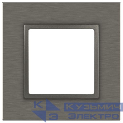 Рамка 1-м Elegance 14-5201-16 метал. титан Эра Б0065842