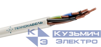 Провод ПВС 5х1.5 (4х1.5+1х1.5) 380В Б (бухта) (м) Технокабель 00-00148779