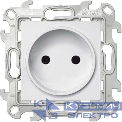 Розетка 1-м СП Simon 24 16А IP20 2P защ. шторки механизм бел. Simon 2450441-030