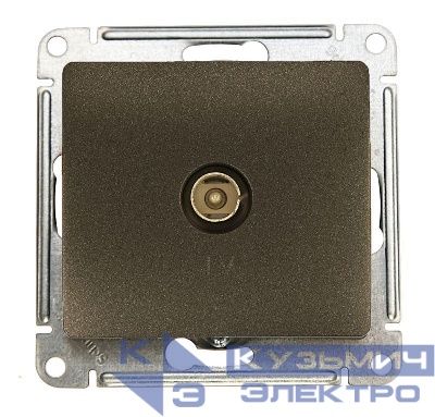 Розетка телевизионная TV Glossa коннектор механизм антрацит SE GSL000793