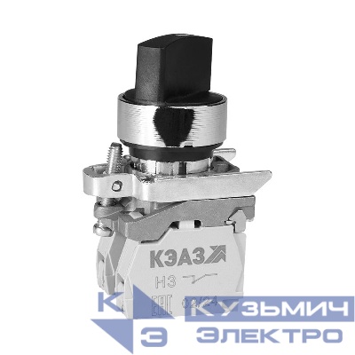 Переключатель КПЕ1511РС 1но+1нз ручка фикс 2поз IP54 черн. КЭАЗ 275273