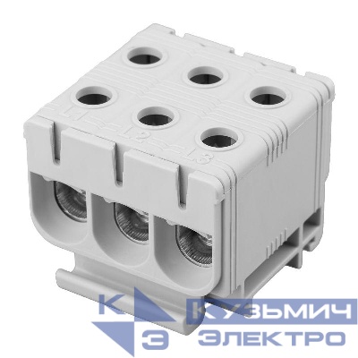 Клемма вводная силовая КВС 6-50кв.мм 3-рядная сер. Rexant 11-2121