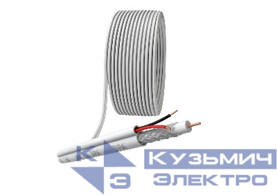 Кабель для аналогового видеонаблюдения KK-0.5-PVC ККСВ-2х0.5мм 200м бел. Эра Б0052740