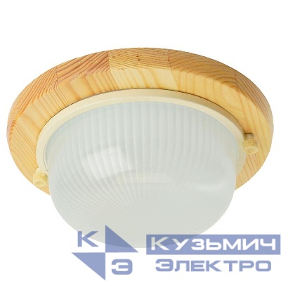 Светильник НБО 03-60-011 60Вт E27 IP44 220В накладной круг дерево клен FERON 11569