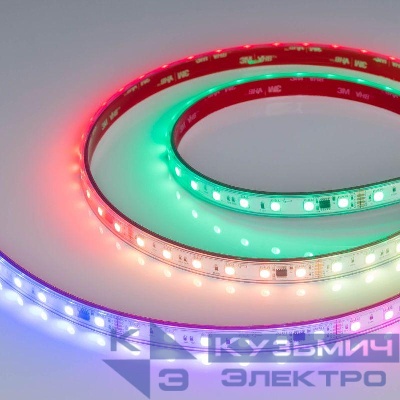 Лента светодиодная DMX-PFS-B60-12mm 24V RGB-PX6 14Вт/м IP68 5060 герметичная бегущий огонь (уп.5м) Arlight 039608