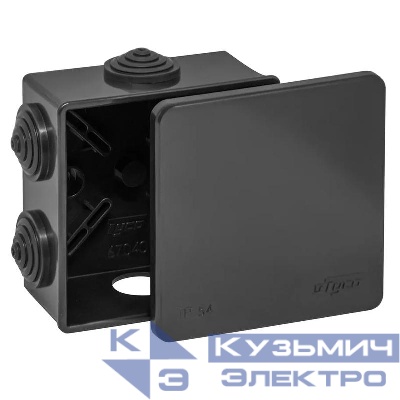 Коробка распределительная ОП 85х85х40мм УХЛ1 IP54 черн. Ruvinil 67040Ч