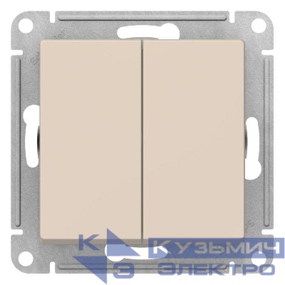 Переключатель перекрестный 2-кл. AtlasDesign 2хсх.7 10АХ механизм беж. SE ATN000273