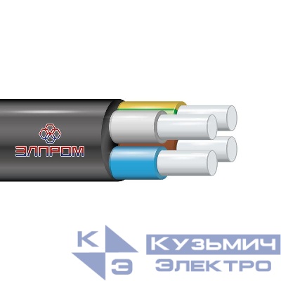 Кабель АВВГ 4х2.5 ОК 0.66кВ Ч (м) ЭЛПРОМ НТ000002619