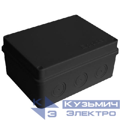 Коробка распределительная ОП 150х110х70мм IP54 10 выходов без гермовводов крышка на винтах материал - полипропилен черн. Epplast 215310