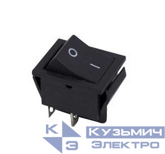 Выключатель клавишный 250В 15А (4с) ON-OFF черн. (RWB-501 SC-767) Rexant 36-2310