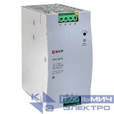 Блок питания на DIN-рейку 240Вт Uвх ~ 220В AC Uвых - 48В DC постоянного тока EKF DR-E-240W-48
