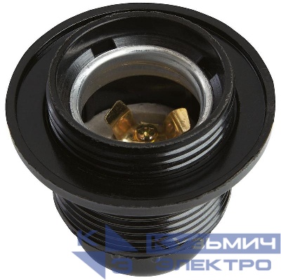 Патрон Е27 с кольцом 250В 4А карболит латунь черн. размер 55х58мм FERON 41041