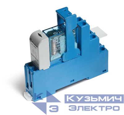 Модуль интерфейсный электромеханич. реле 2CO 8А AgNi 230В AC IP20 винт. клеммы пластик. клипса LED + варистор FINDER 485282300060SPA