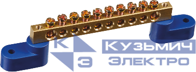 Шина нулевая на двух угловых изоляторах 6х9-10 Navigator 71172