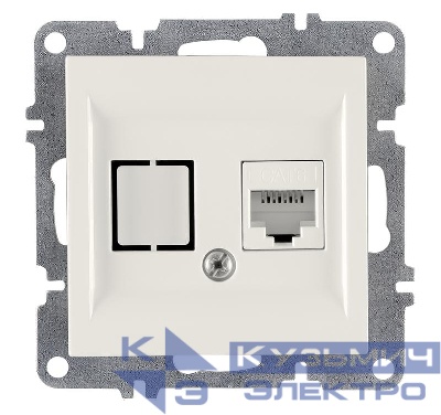 Розетка компьютерная LAVIN/KAREN RJ45 кат.6 механизм бел. ARVIA 50 01 1000 247