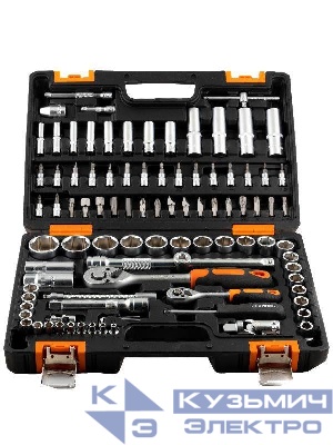 Набор инструментов 1/2дюйм; 1/4дюйм CrV пластик. кейс (94 предм.) Вихрь 73/6/7/5