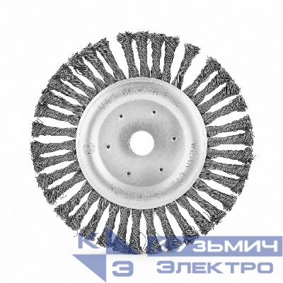 Diamond Industrial Корщетка дисковая 200x22,2 мм жесткая крученая проволока 0,5 мм DIDSHH20022 Diamond Industrial