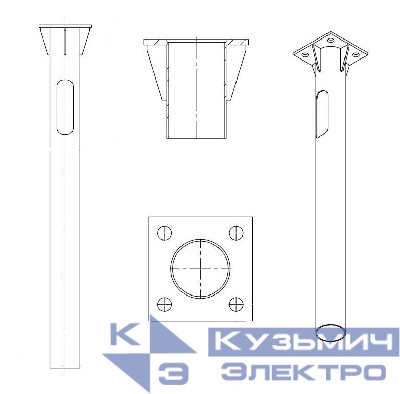 Деталь фундамента закладная ЗДФ-0.108-1.5(К200-150-4х20)-02 (для ОГК/ОКК-6) Пересвет В00000639