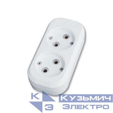 Колодка удлинителя 2-м без заземл. АБС-пластик UNIVersal E202