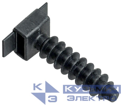 База дюбельная БД 35х10 под хомут черн. (уп.100шт) IEK UHP32-35-10-100-K02