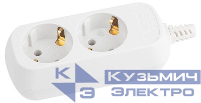 Колодка удлинителя 2-м с заземл. KX-2e Эра Б0028339