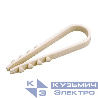 Дюбель-хомут 11-18 для круглого кабеля бел. (уп.100 шт) PROCONNECT 07-4502-2