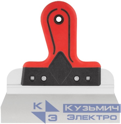 Шпатель фасадный Профи 200мм прорезиненная ручка нерж. сталь КУРС 06422