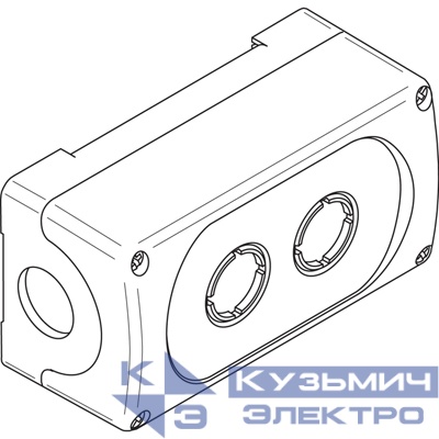 Корпус кнопочного поста MEP2-0 на 2 эл. ABB 1SFA611812R1000