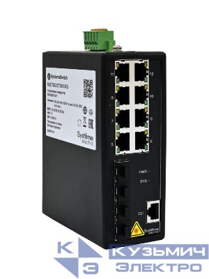 Коммутатор промышленный управляемый Ethernet L2+ 8х10/100/1000BaseT 4х1000BaseX SFP SE NSETM212T08X04B