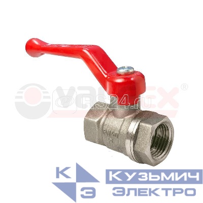 Кран шаровой ручка-рычаг (внутр./внутр.) 1 1/4дюйм латунь с никелир. покрытием (16/4) VALFEX VF.214.NR1.114