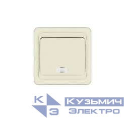 Выключатель 1-кл. СП Валери 10А IP20 с подсветкой сл. кость UNIVersal Б-В0121
