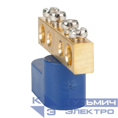 Шина нулевая с одним изолятором OptiKit BB-O-N-S-24-6х9 син. КЭАЗ 277940