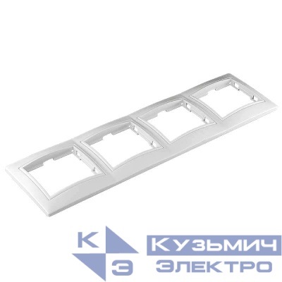 Рамка 4-м СП Севиль горизонт. бел. UNIVersal С0046