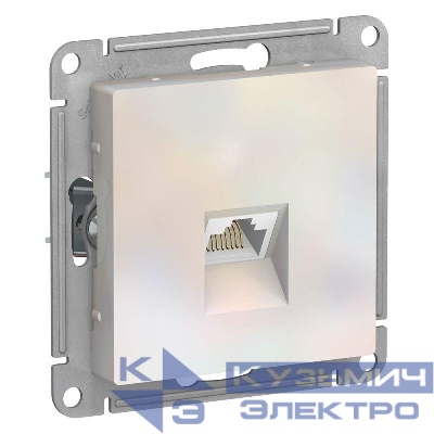Розетка компьютерная AtlasDesign RJ45 кат.6A механизм жемчуж. SE ATN000486