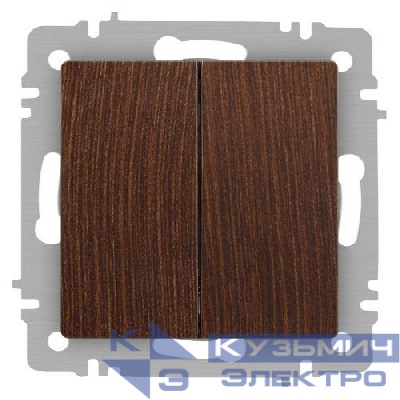 Переключатель 2-кл. СП Accent 6-107-10 10А IP20 250В AL/CU венге Intro Б0063574