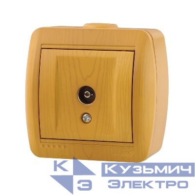 Розетка телевизионная оконечная TV ОП Nata ольха LEZARD 710-0700-130