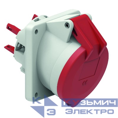 Розетка встраиваемая 32А 5п 3P+N+PE 6ч 400В IP44 85х85 Bals 12768