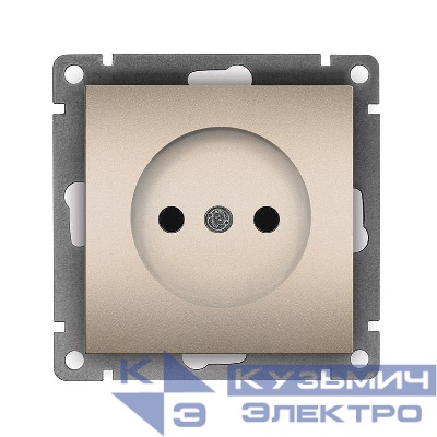 Розетка 1-м СП Афина 16А IP20 без заземл. механизм шампань Universal A0022-Br