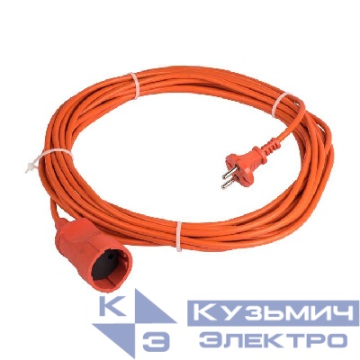 Удлинитель-шнур 1х10м без заземл. 10А IP20 Зевс 2.0 2.3кВт ПВС 2х0.75 PROxima EKF USB02-10-275-1-10