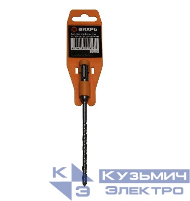 Бур по бетону 6х160х100 SDS-Plus Вихрь 73/10/7/2