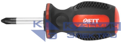 Отвертка "Универсал" CrV сталь прорезиненная ручка профи 6х38мм РН2 FIT 55112