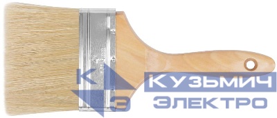 Кисть флейцевая "профи" натур. светлая щетина деревянная ручка 4дюйм (100мм) FIT 01118
