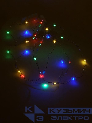 Гирлянда "Нить" LDM30-M-BO 30 разноцветных минисветодиодов 2.17м 1 режим мигания для помещений (3хAA не в компл.) SHLights 4690601042187A