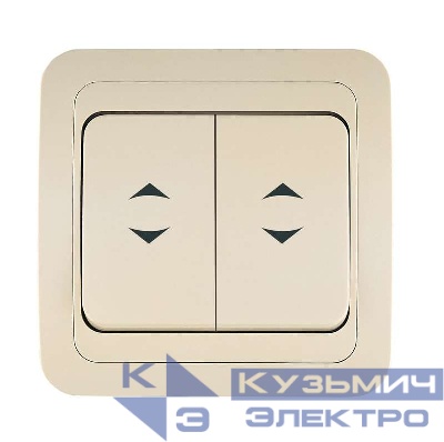 Переключатель проходной 2-кл. СП Mimoza 10А IP20 крем./крем. Makel 25026