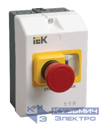 Оболочка защитная с кноп. "СТОП" IP54 IEK DMS11D-PC55