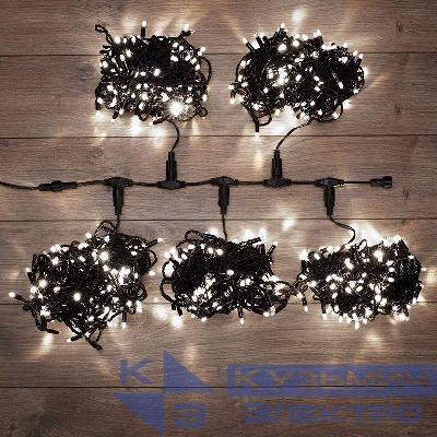 Гирлянда светодиодная "LED ClipLight" 5 нитей х20м 665LED бел. 50Вт 24В IP65 трансф. в компл. Neon-Night 323-505
