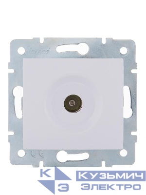 Розетка телевизионная оконечная TV СП Karina механизм бел. LEZARD 707-0288-130